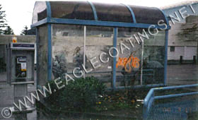 GRAFFITI CLEANER - Bus Shelter Before