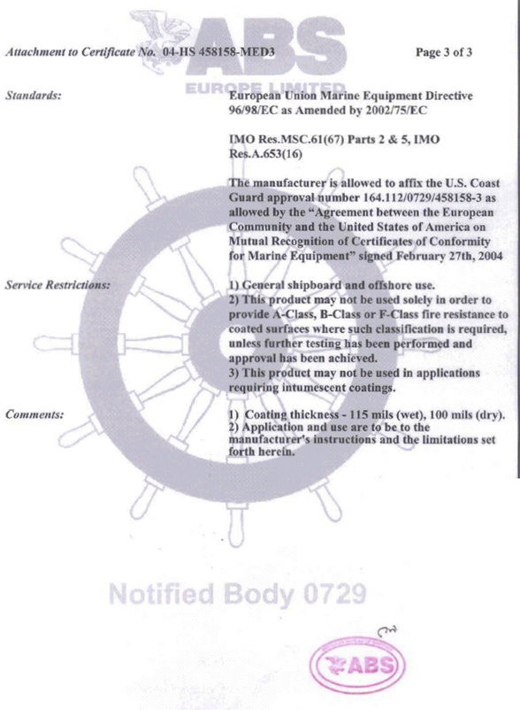 ABS Quality Assessment Certificate
