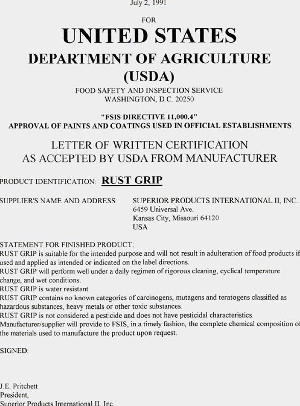 USDA - RUST GRIP