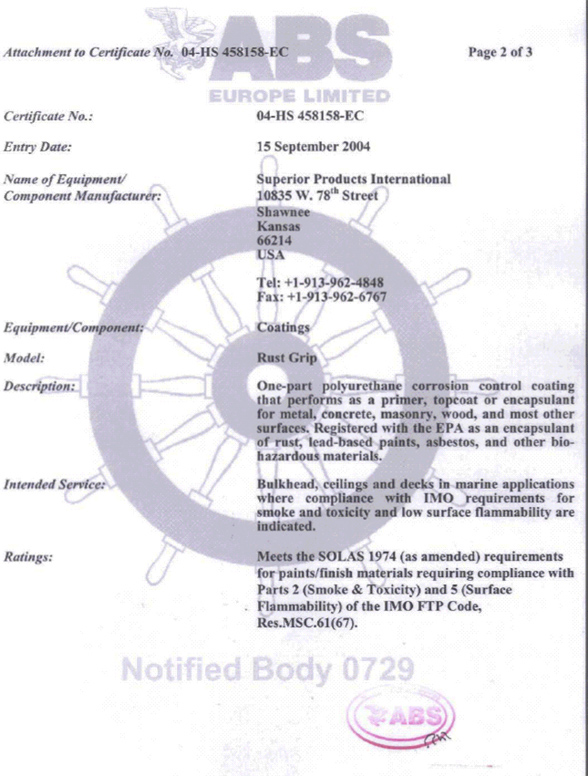 ABS Europe Certificate