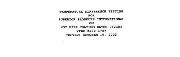 Hot Pipe Coatings - Vtec Laboratories - HPC