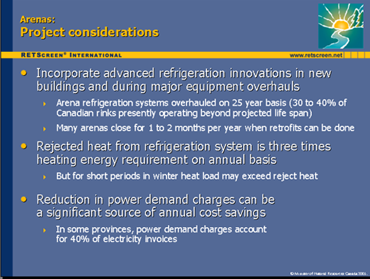 Energy Efficiency Project Analysis for Supermarkets and Arenas